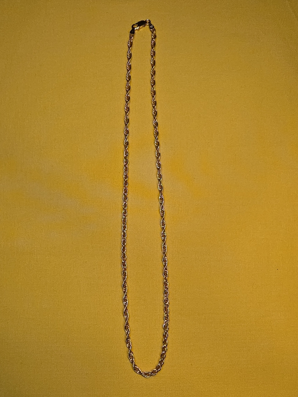 Vintage ▪︎ 925 Italy Rope Chain Necklace ▪︎ Gold Vermeil ▪︎ Very Pretty! 📿